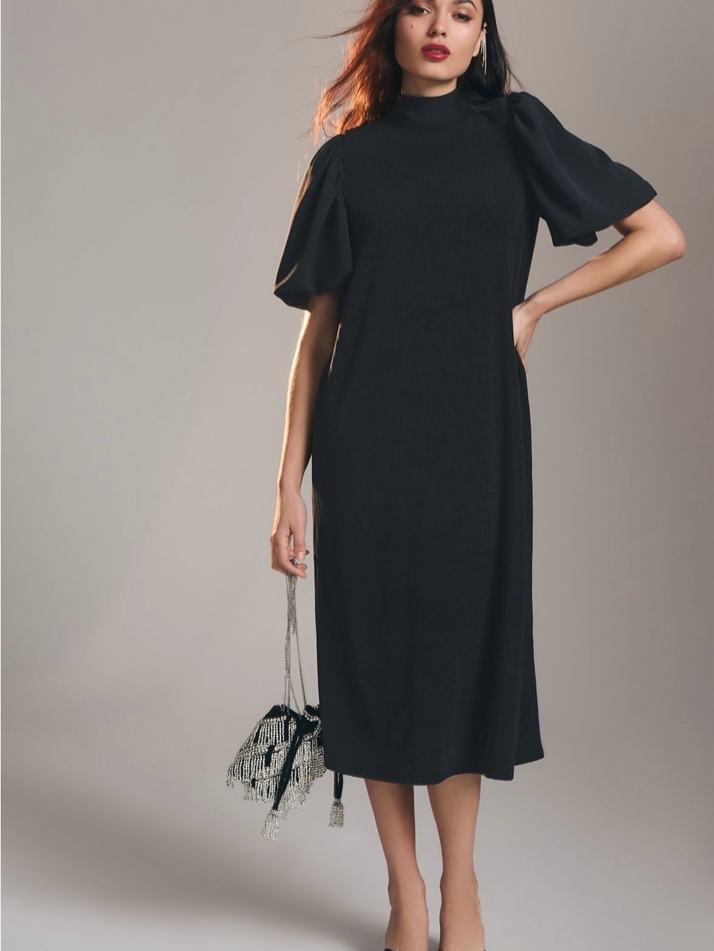 Anthropologie Amadi Mock-Neck Dress